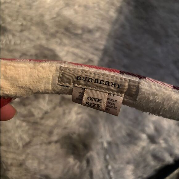 Burberry Vintage Pink Visor Cap Hat Logo Nova Check logo hat accessory head wear - Picture 2 of 8